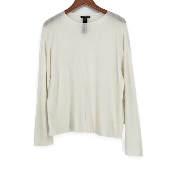 Eileen Fisher Ribbed Knit Tencel Sweater Tunic Top size Small - Picture 5 of 11